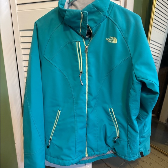 The North Face Turquoise Jacket with Yellow Accents - Picture 1 of 2